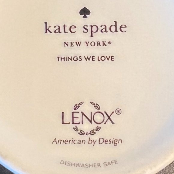 kate spade New York THINGS WE LOVE Black Polka Dot White Porcelain.Mug by Lenox - Picture 7 of 8